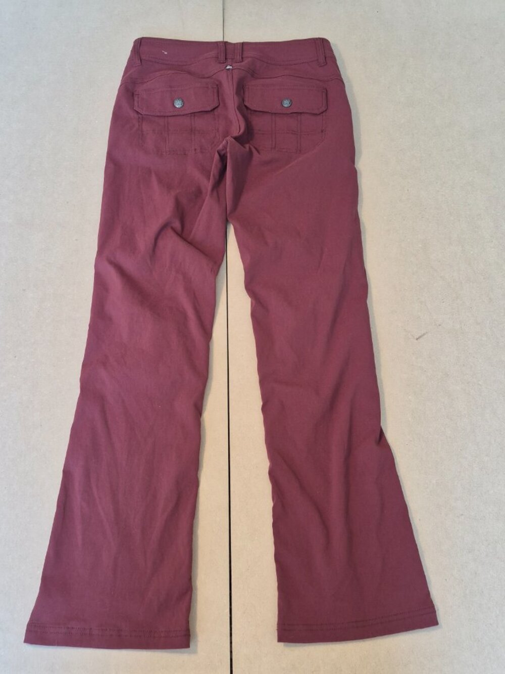 prAna Halle Pants Women’s 4 Regular Burgundy Stretch Zion Hiking Outdoor Bootcut - Picture 2 of 13